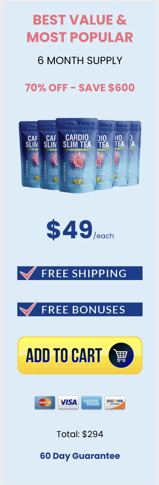 Cardio Slim Tea 6 Pouchs